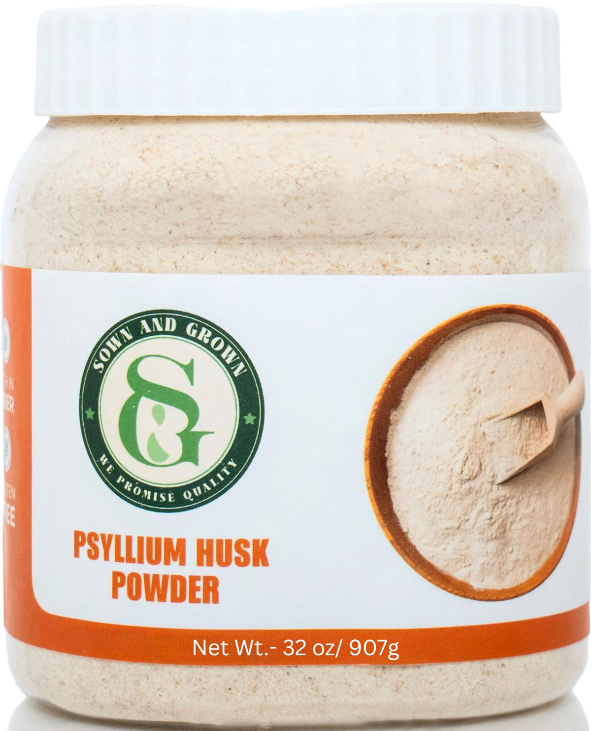 Sownandgrown Psyllium Husk Powder 910g front view