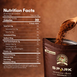 Spark Mushroom Coffee 222g back view with nutritional information
