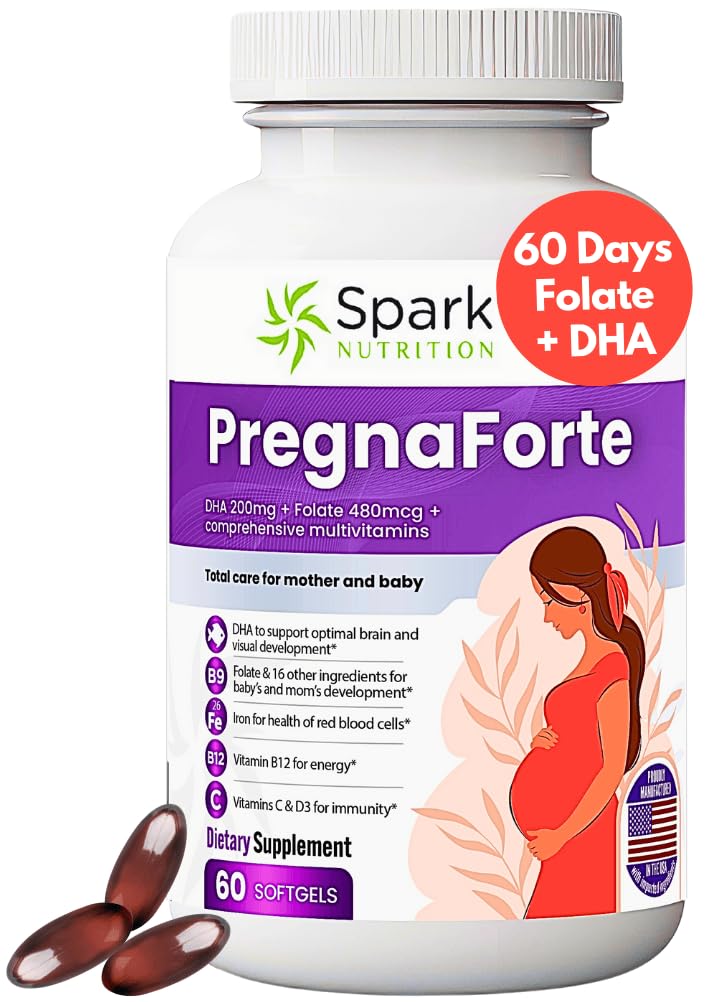 Spark Nutrition Prenatal Multivitamin 60 Capsules front view