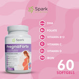 Spark Nutrition Prenatal Multivitamin 60 Capsules side view