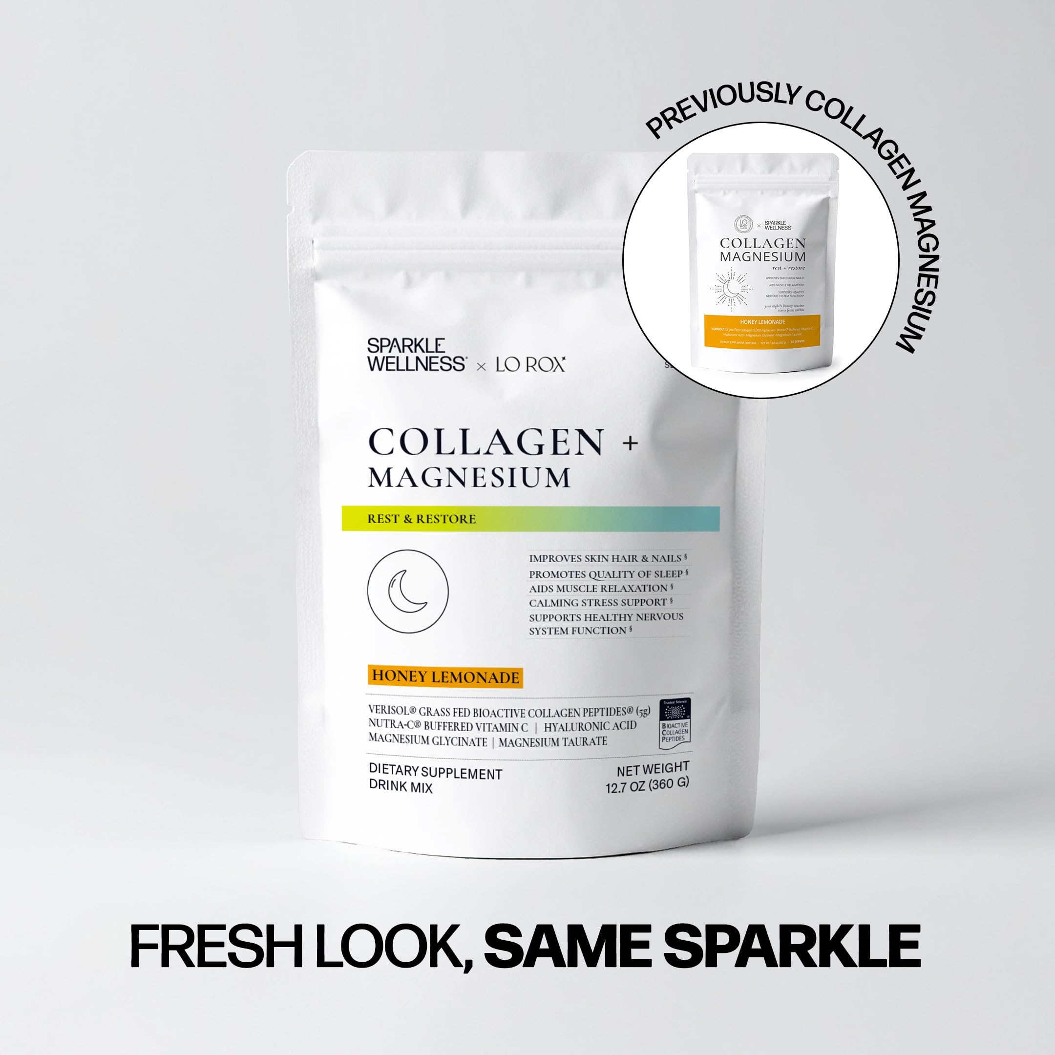 Sparkle Wellness Collagen Magnesium Rest + Restore 363g packaging