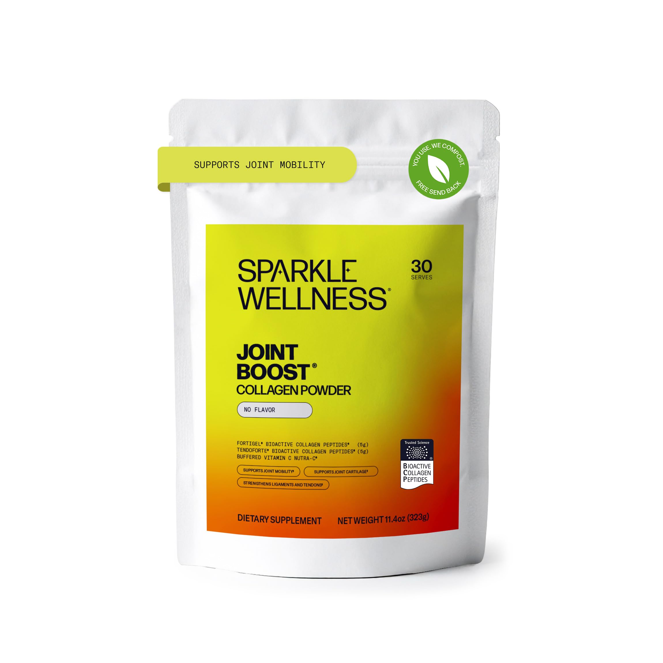Sparkle Wellness Collagen Supplement 340g front view