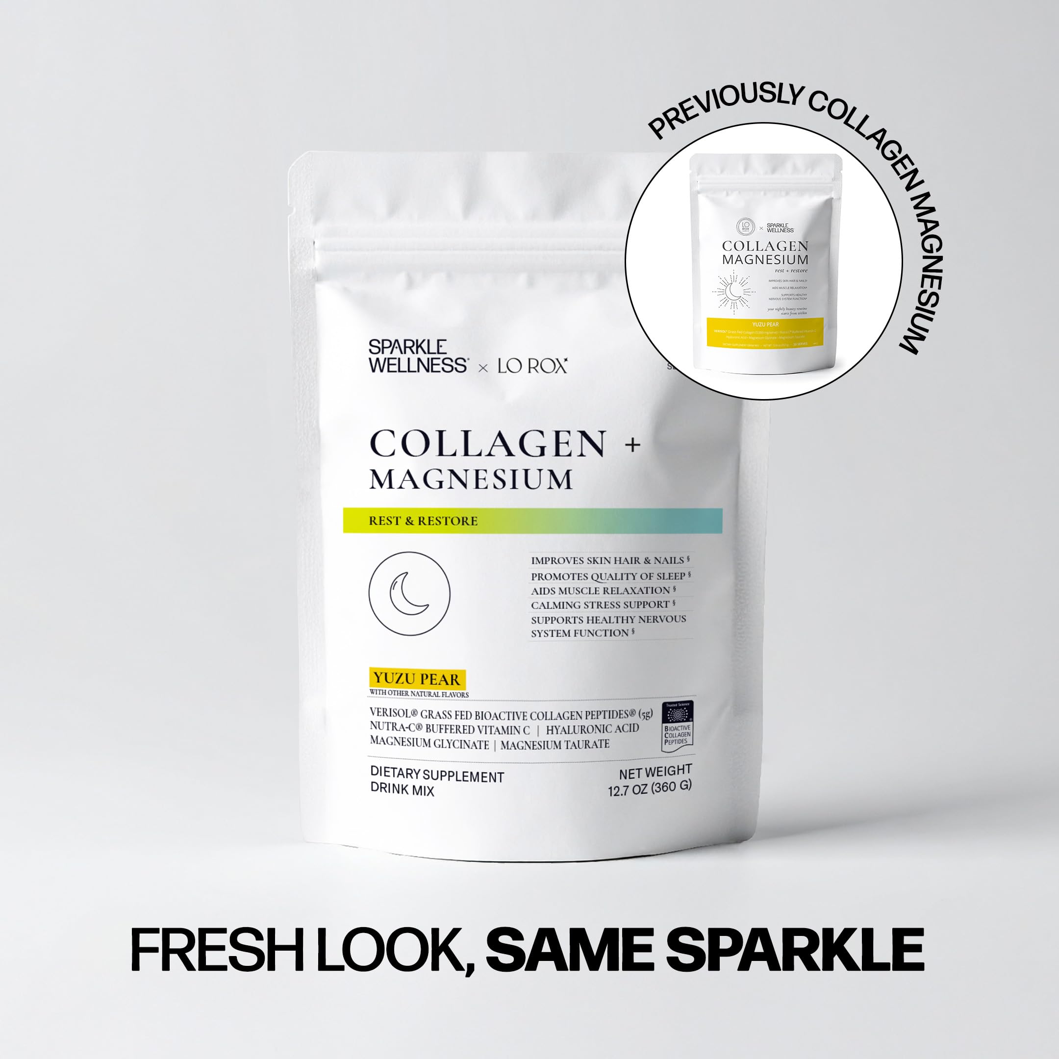 Sparkle Wellness Collagen Supplement packaging details