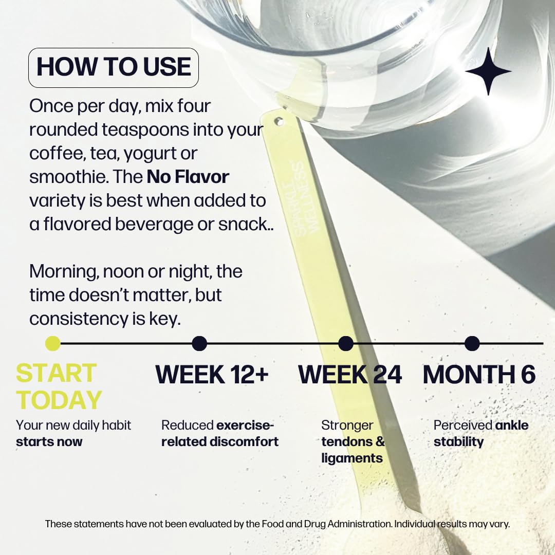 Sparkle Wellness Collagen Supplement with tea