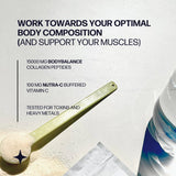 Sparkle Wellness Muscle support Collagen Powder mixed in a smoothie