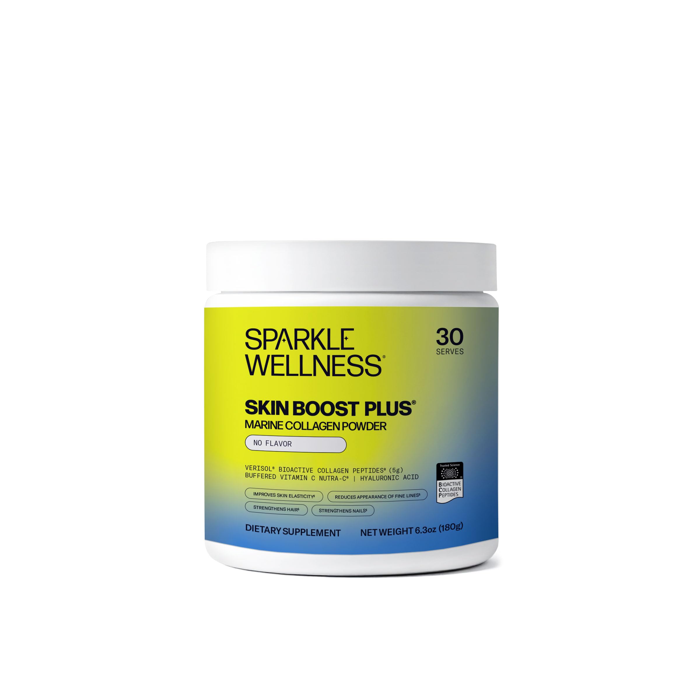 Sparkle Wellness Skin support Plus Marine Collagen Powder 240g front view