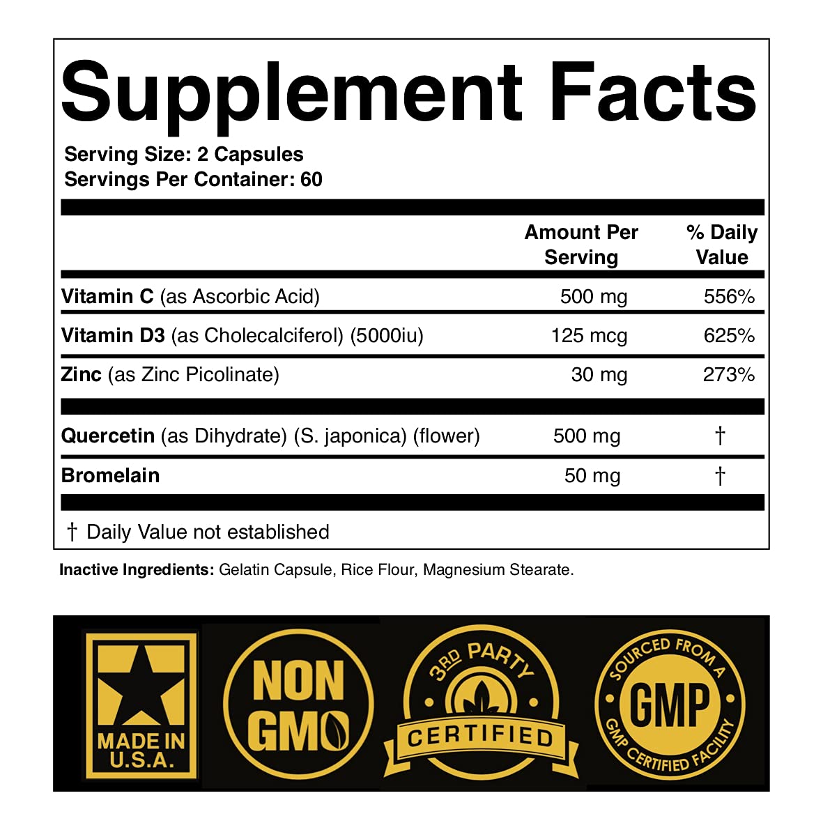SPARTIS Zinc Picolinate 151g supplement side view