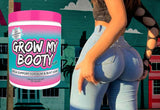 SPAZMATIC Grow My Booty Plus! opened container showing capsules