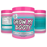SPAZMATIC Grow My Booty Plus! product with measuring spoon