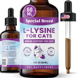 Special Breed L-Lysine for Cats 250mg liquid drops front view