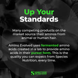 Species Nutrition Amino Evolved BCAA Supplement nutritional information