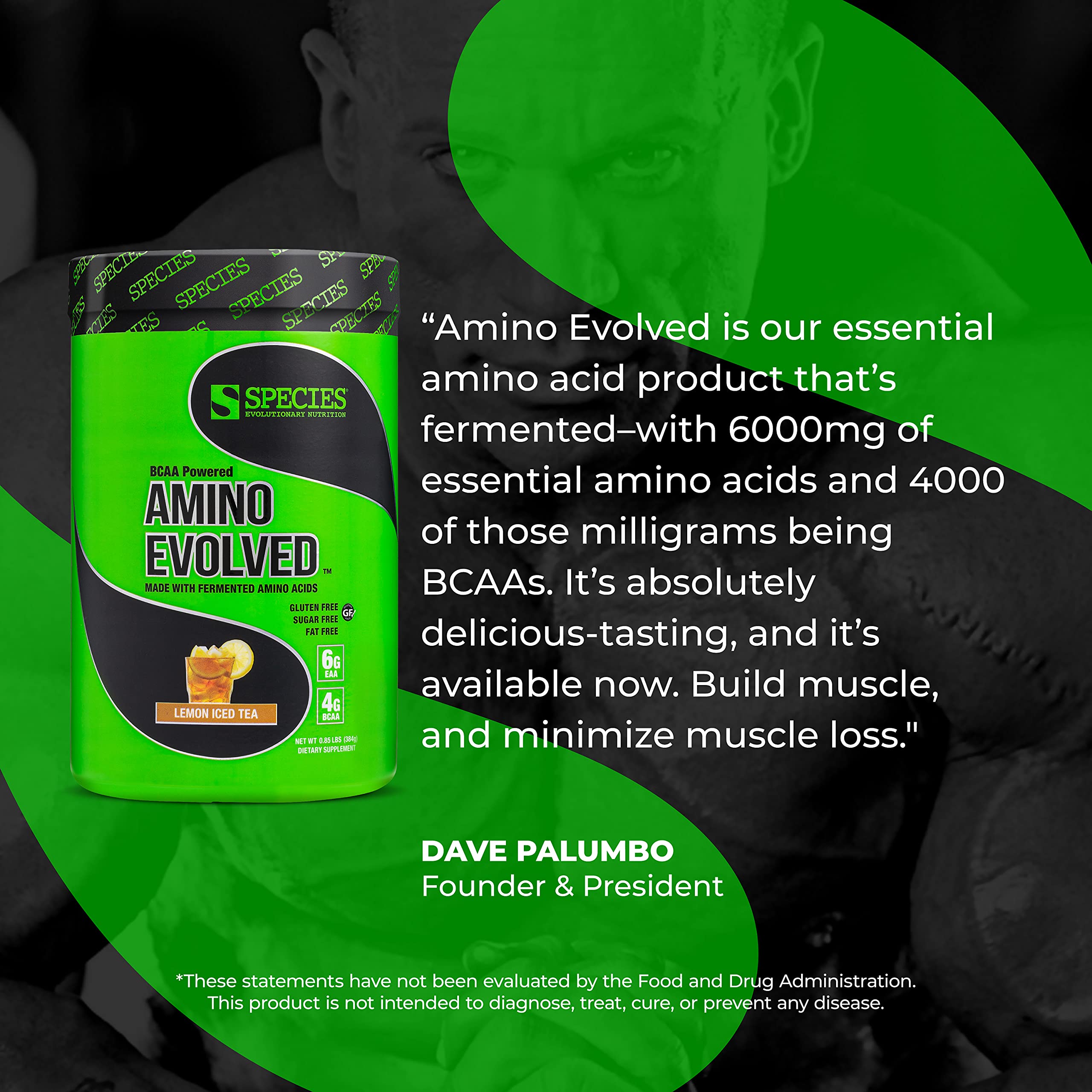 Species Nutrition Amino Evolved BCAA Supplement serving suggestion