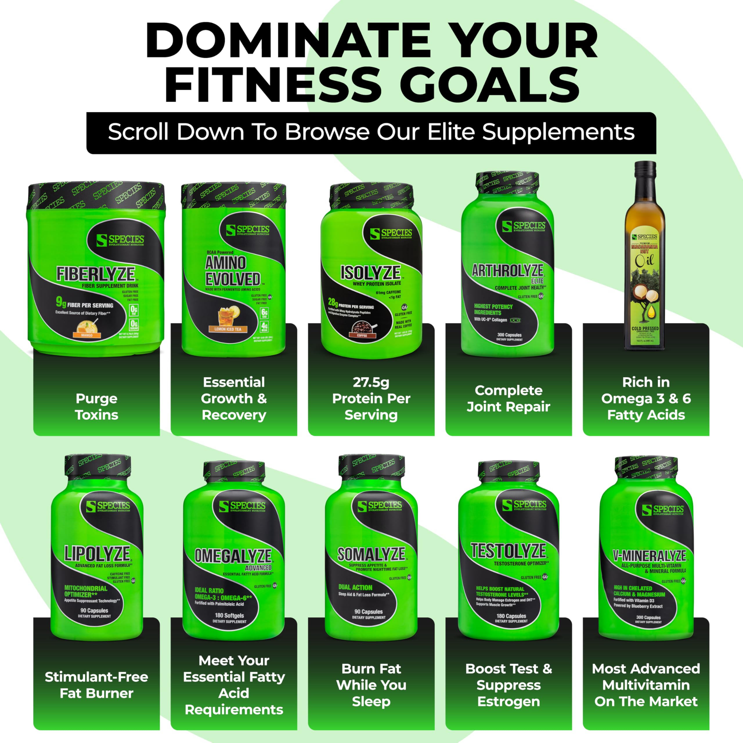 Species Nutrition SOMALYZE capsules on a wooden table