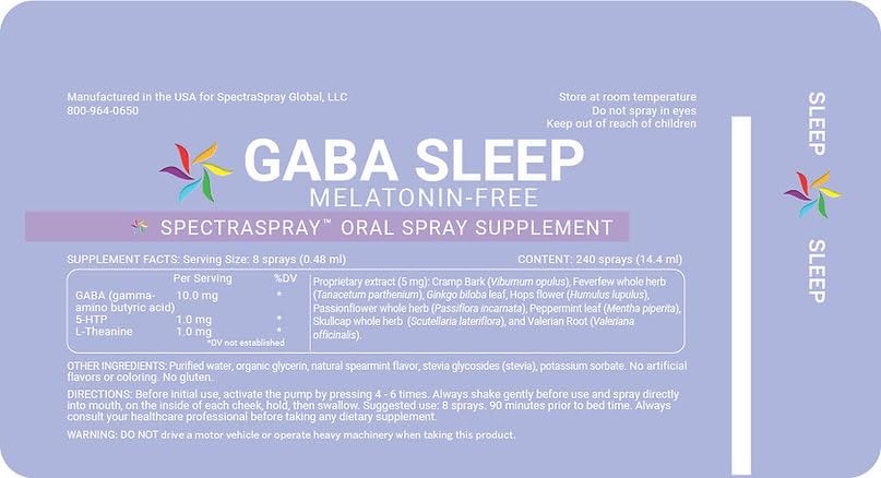 Spectraspray Sleep Spray Natural Mint 18g side view
