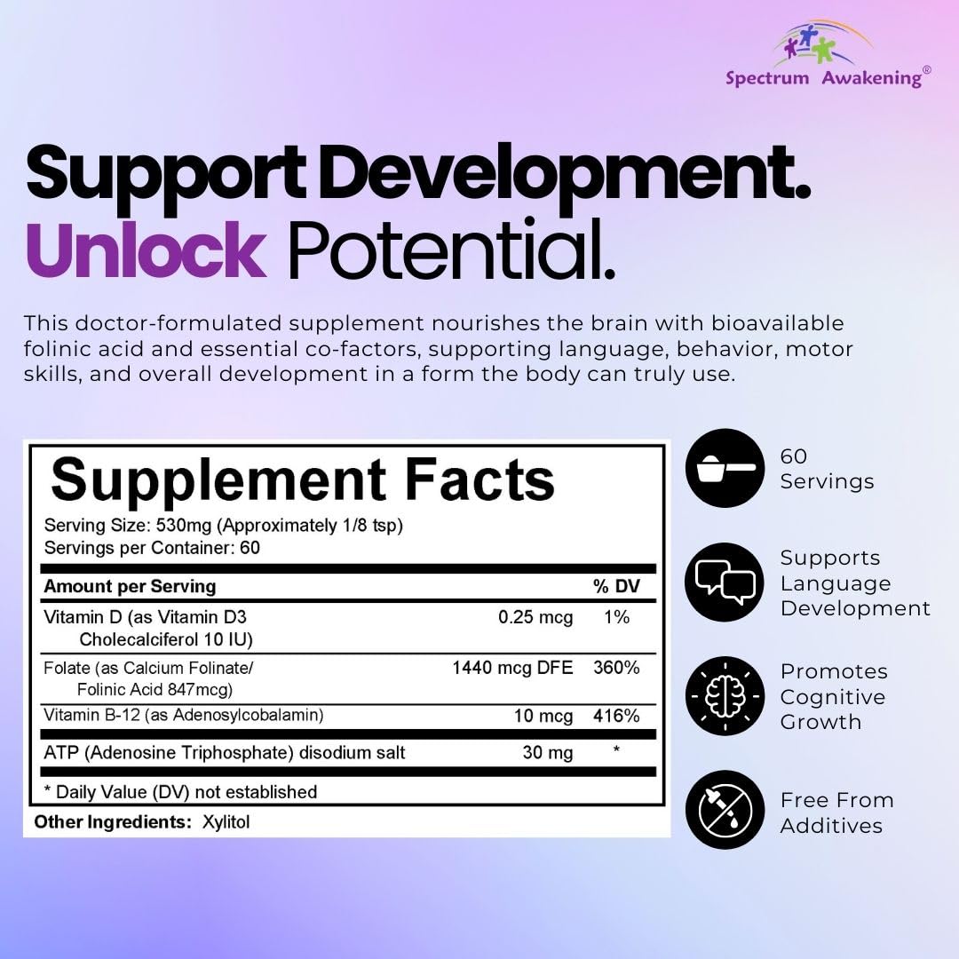 Spectrum Awakening Super Folinic Acid Powder 30g mixing into drink