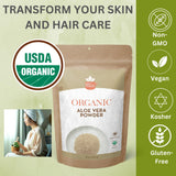 SPICY ORGANIC Aloe Vera Powder mixed with water