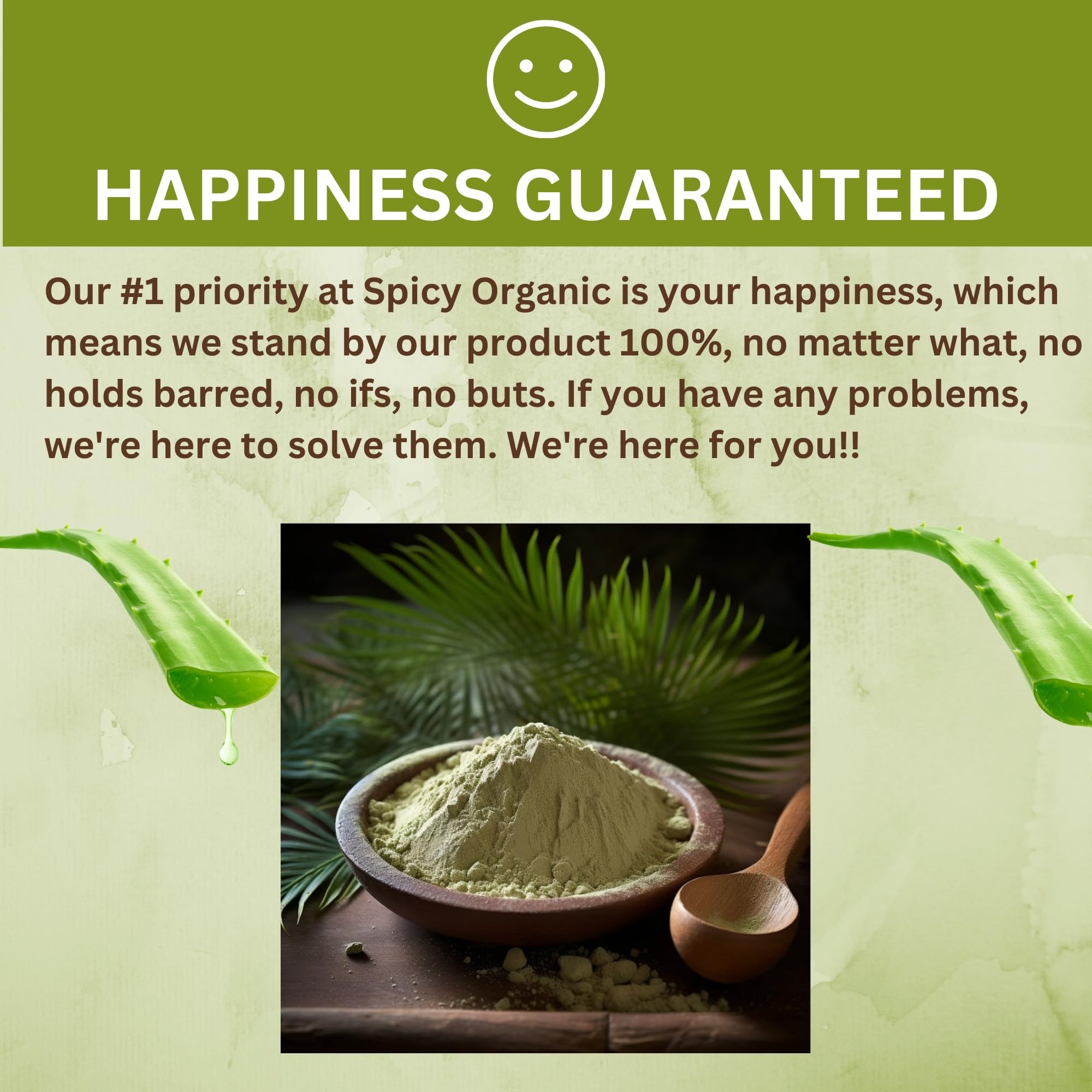 SPICY ORGANIC Aloe Vera Powder with natural ingredients