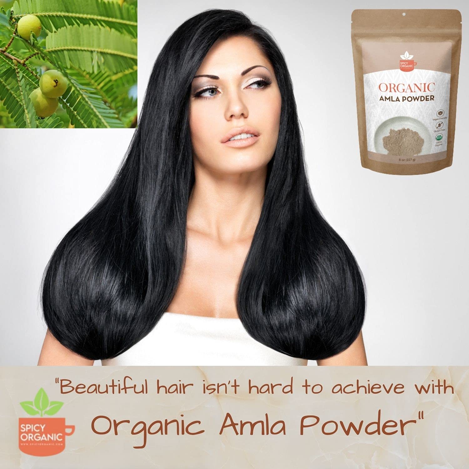 SPICY ORGANIC Amla Powder 113g mixed in a smoothie