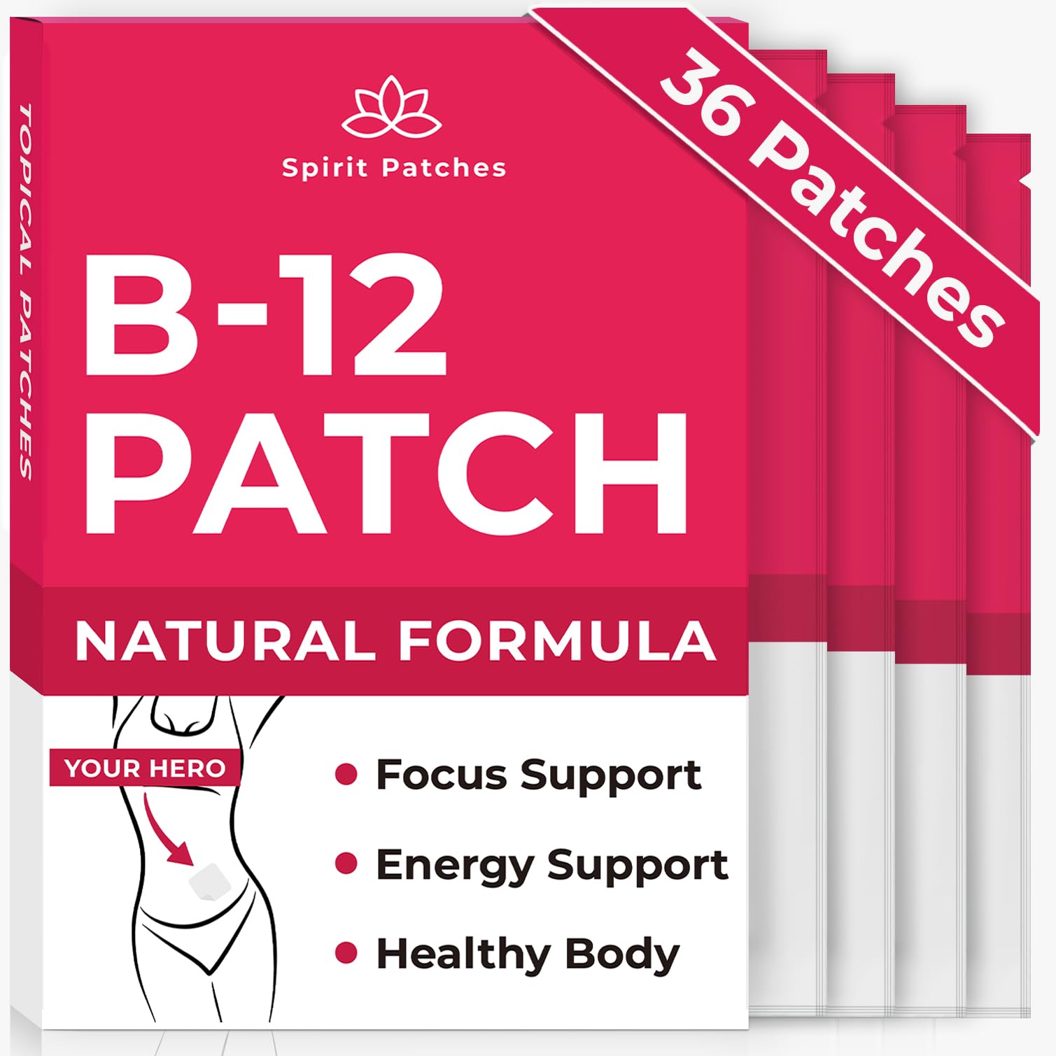 Spirit Patches B12 Patches front view packaging