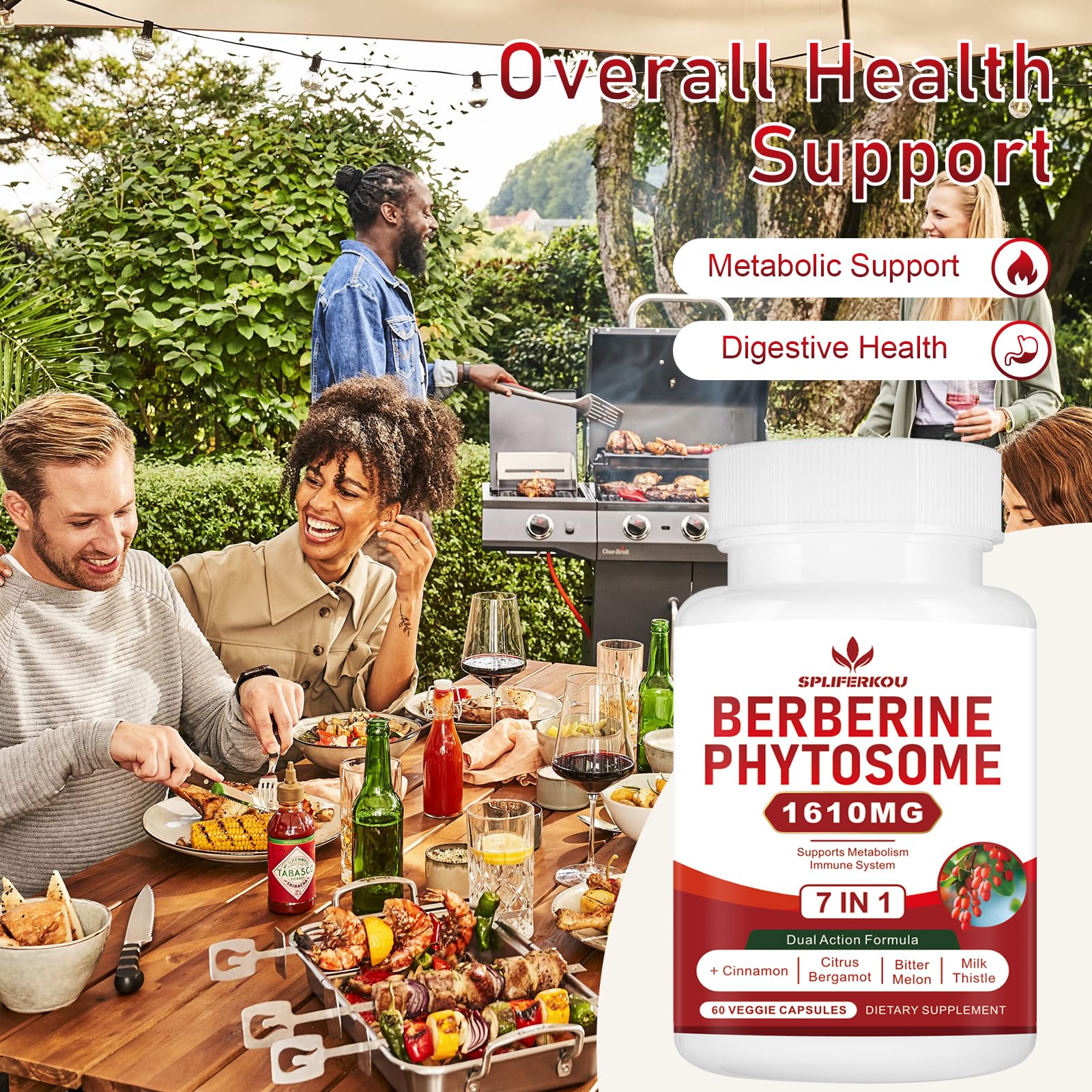 Spliferkou 7-in-1 supplement ingredient list on bottle