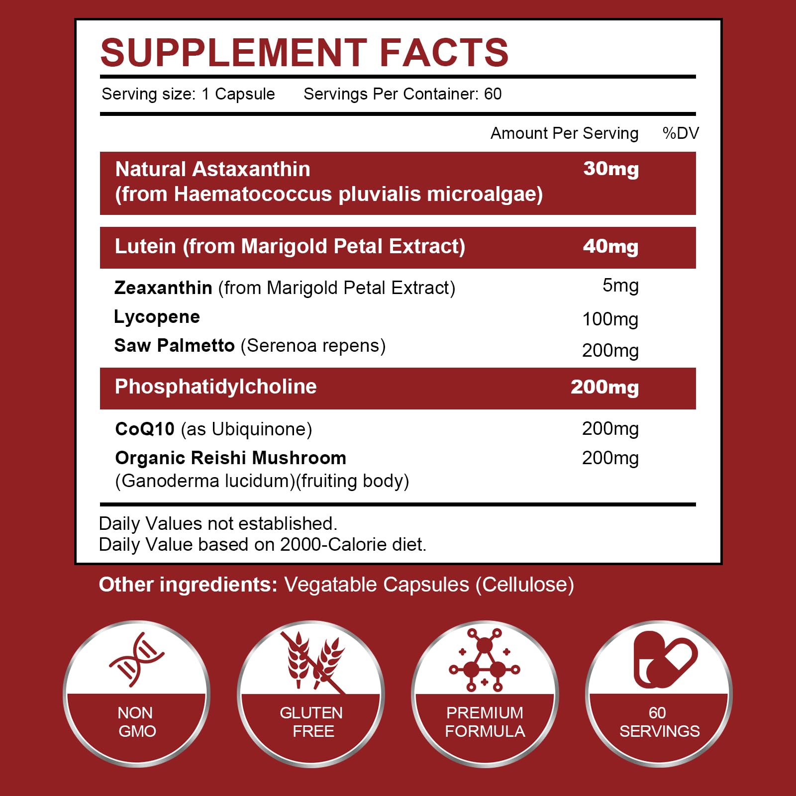 Spliferkou Astaxanthin Supplement bottle with label