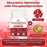 Spliferkou Astaxanthin Supplement capsules on a wooden surface