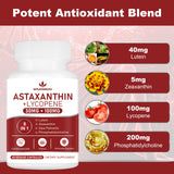 Spliferkou Astaxanthin Supplement with natural ingredients background