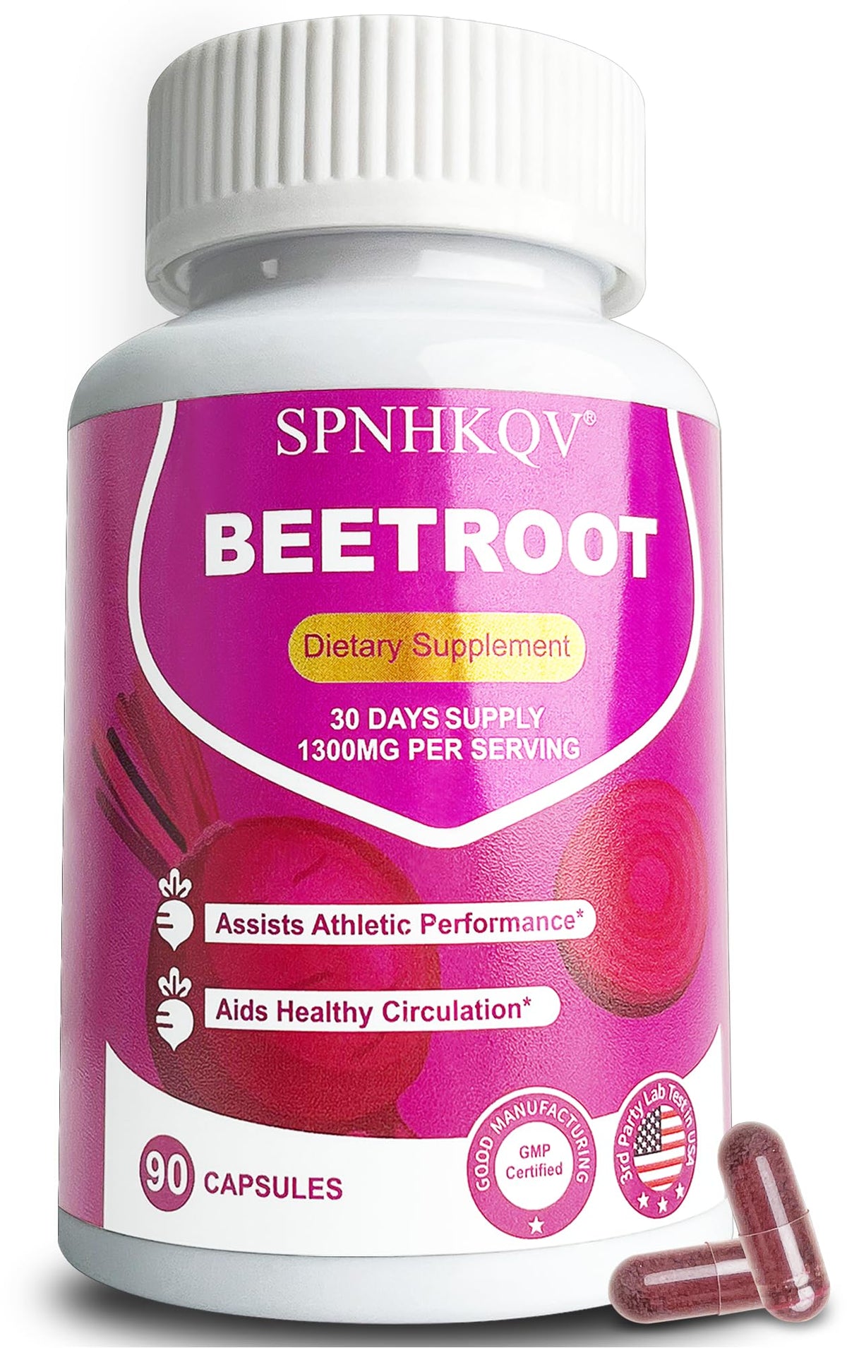 SPNHKOV Beetroot Capsules bottle front view
