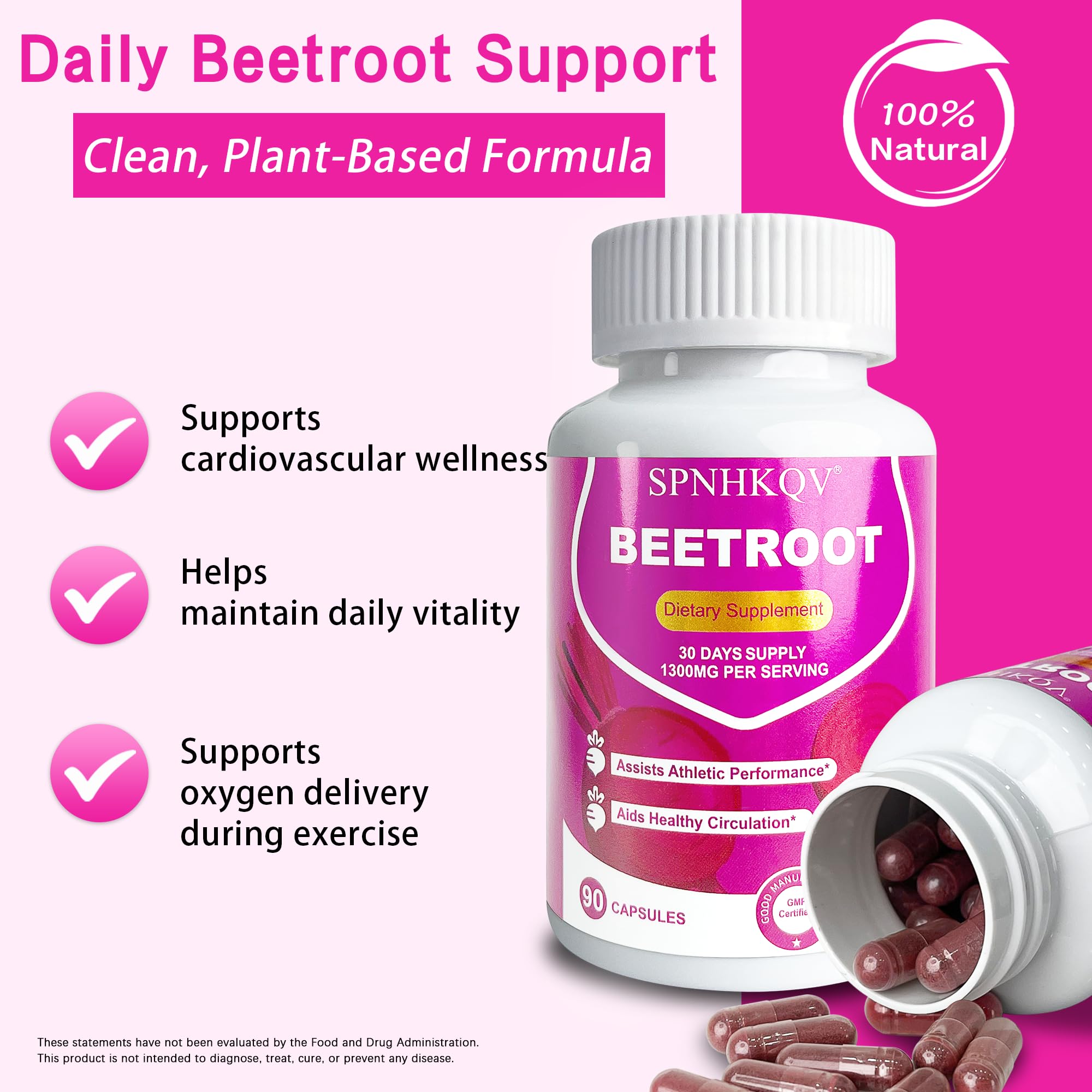 SPNHKOV Beetroot Capsules on wooden table