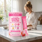 SPNUTRITION Bloomin She-Lajit Honey Sticks packaging back view with ingredients