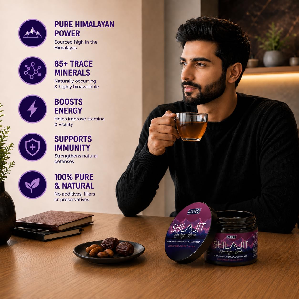 Spoon included with Altizo Pure Himalayan Shilajit Resin