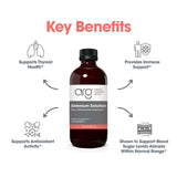 Spoon measuring 1 teaspoon of Allergy Research Group Selenium Solution