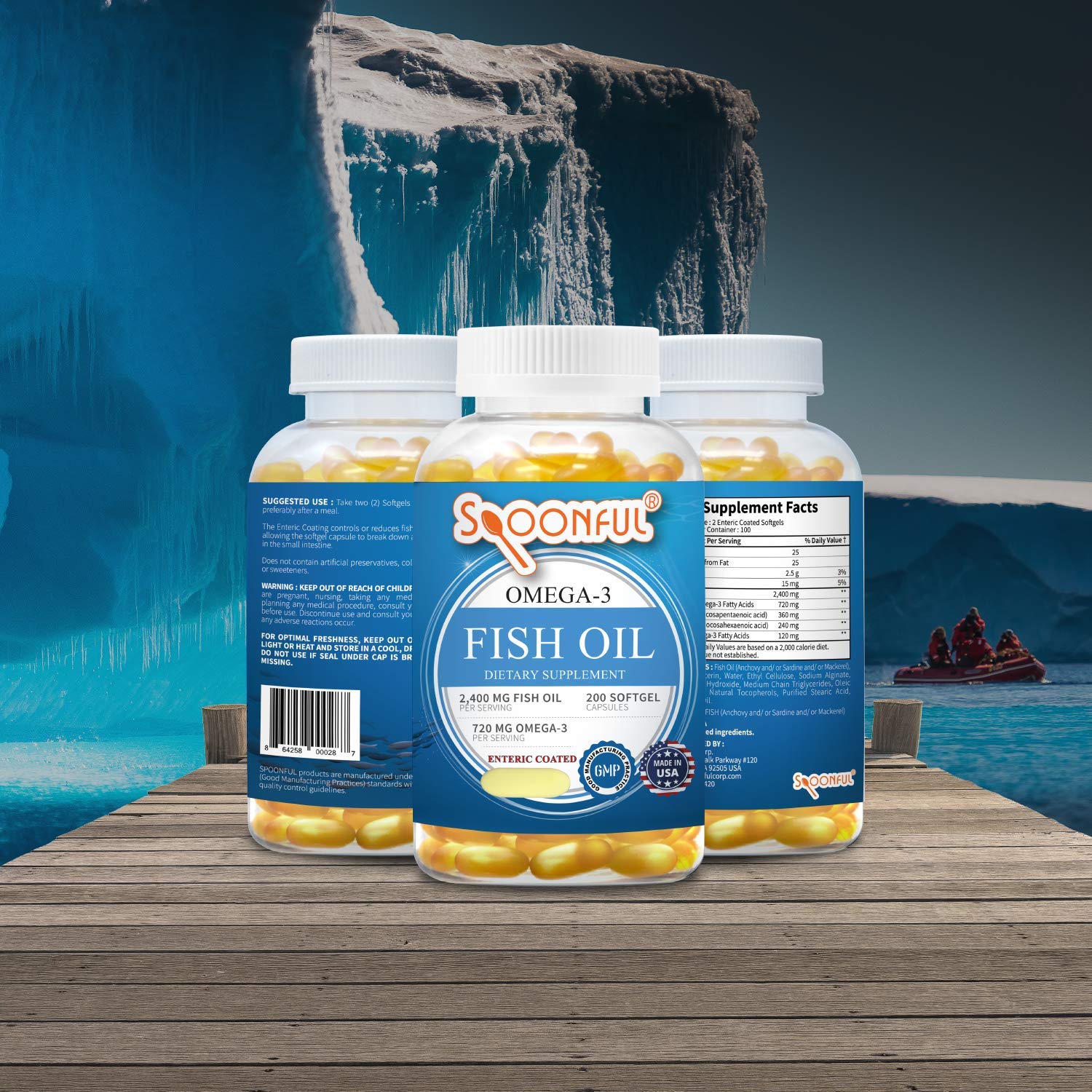 Spoonful Fish Oil Omega 3 Supplements 2400mg lifestyle scene