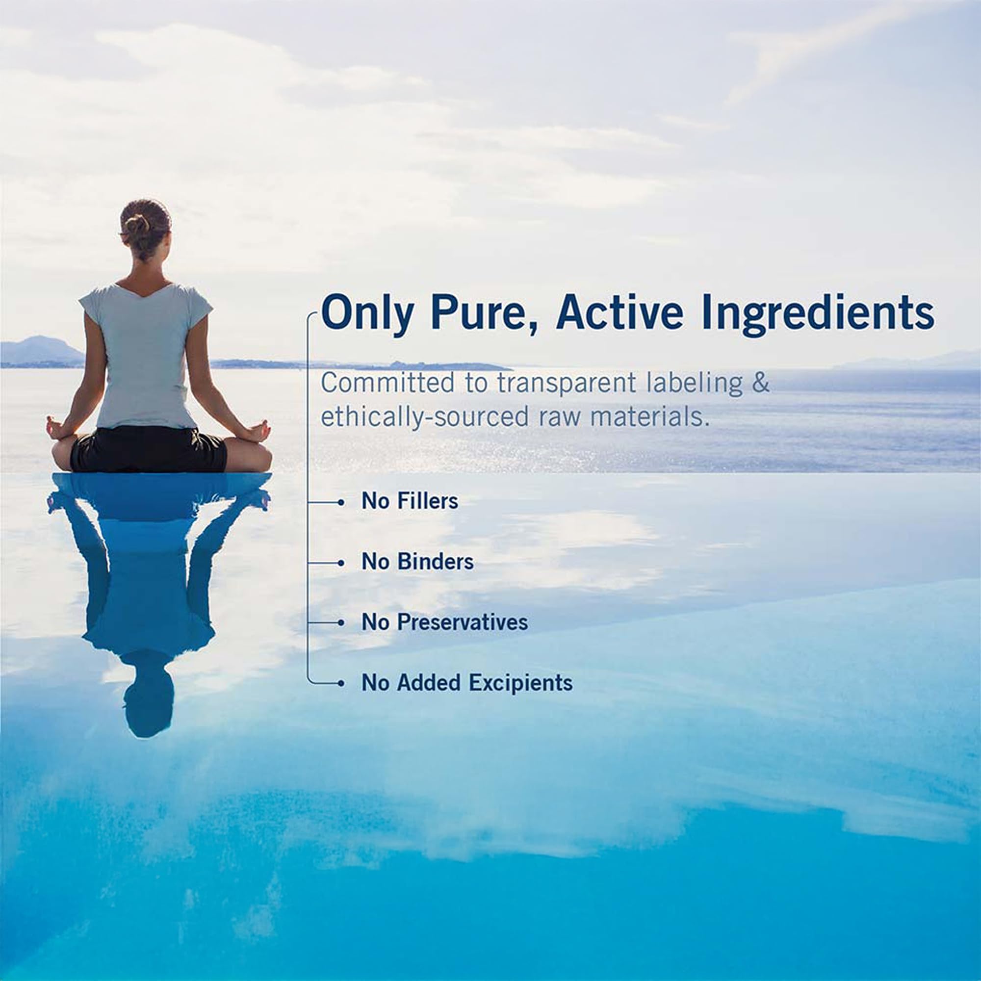 Spoonful of a balanced routine Maintenance Glycine Powder 1000mg on a wooden surface