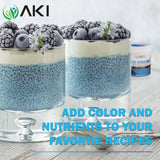 Spoonful of AKI ORGANIC Blue Spirulina Powder