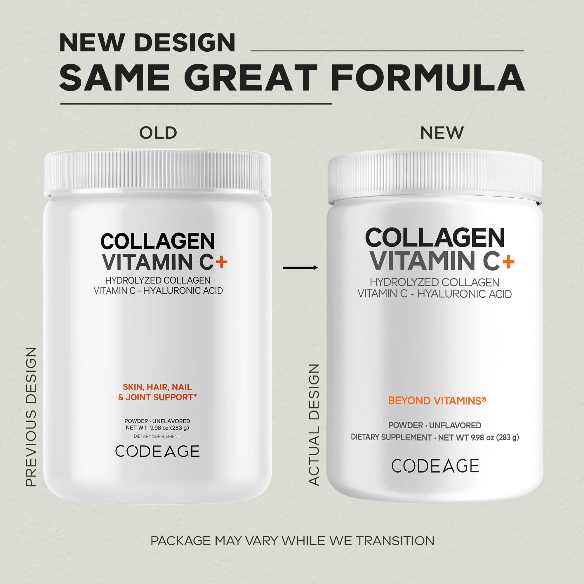 Spoonful of Codeage Hydrolyzed Collagen Powder in a bowl