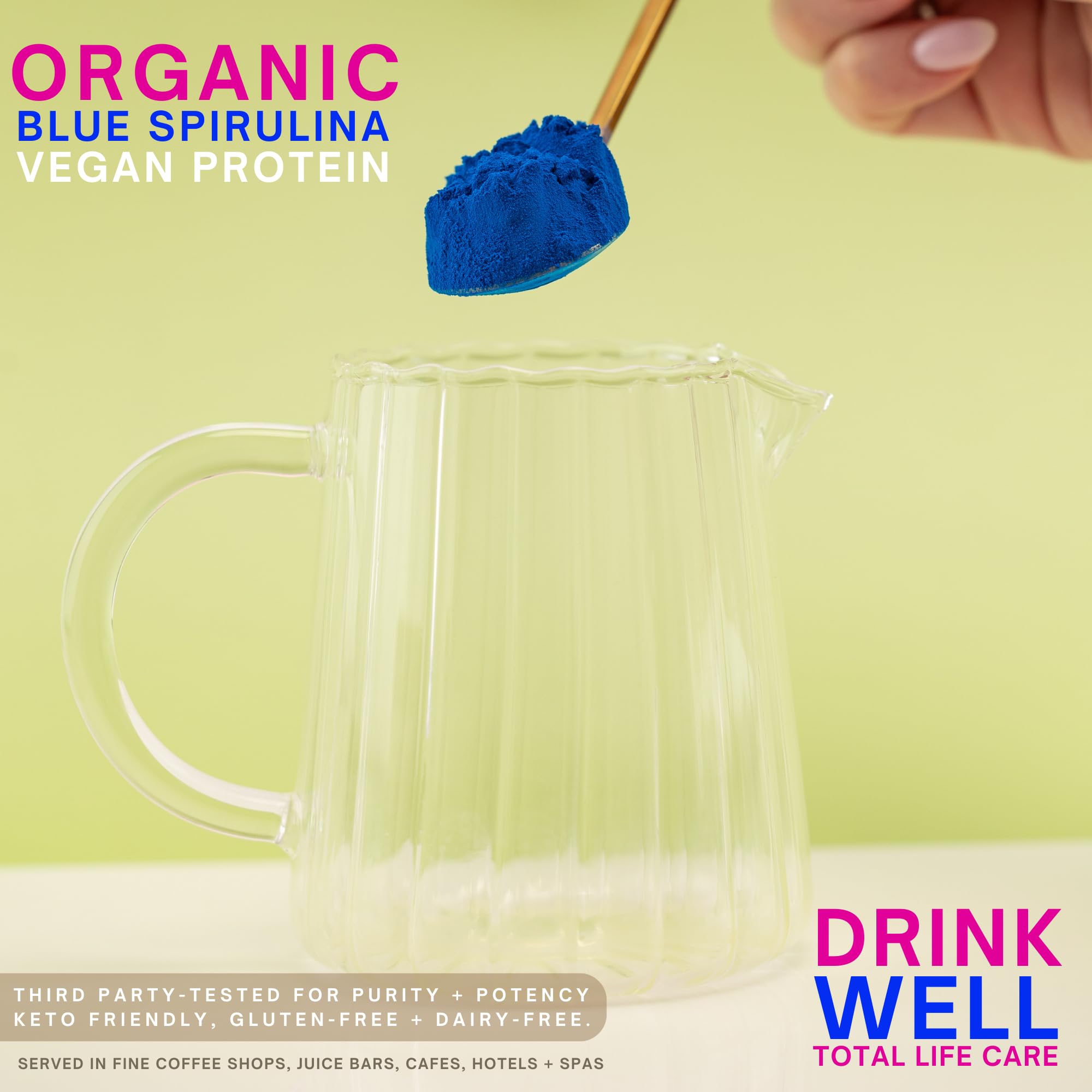 Spoonful of ELEVEN TLC Blue Spirulina Powder