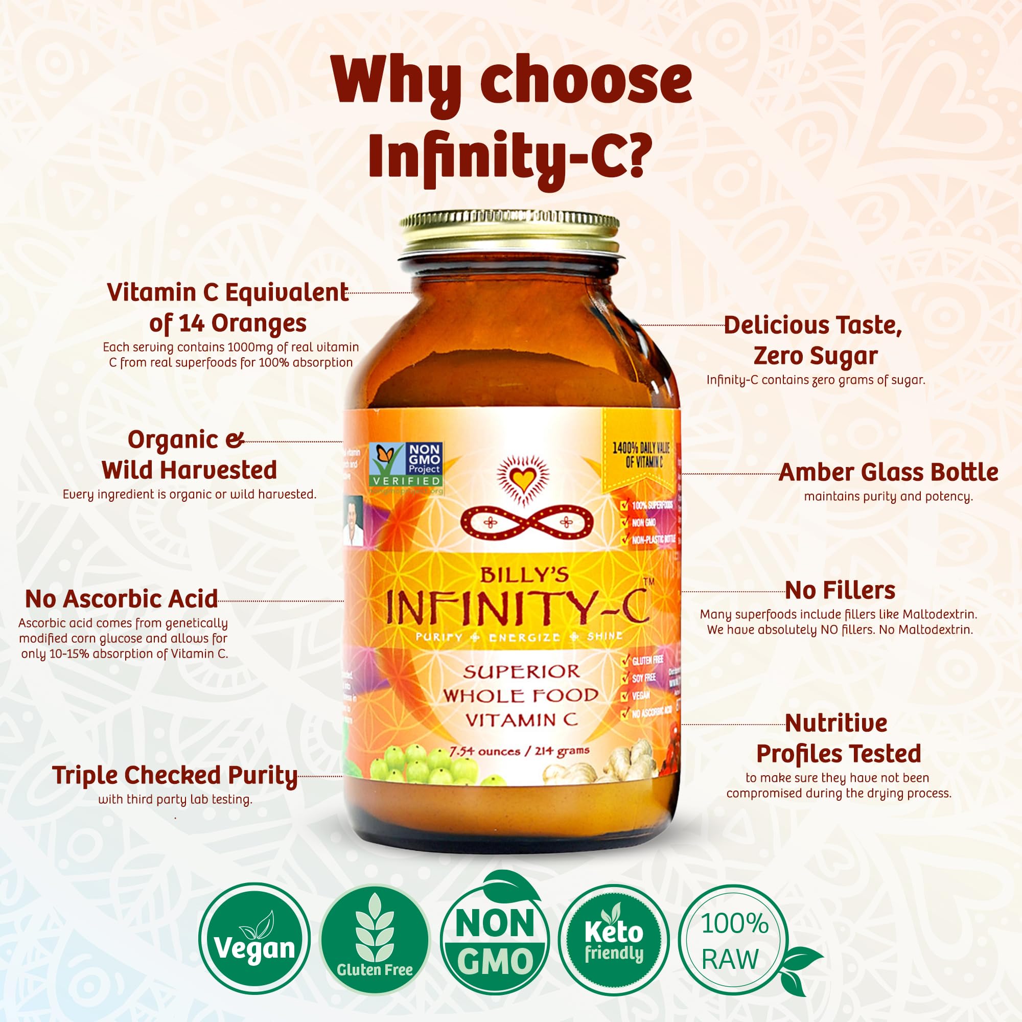 Spoonful of Infinity Greens Whole-Food Vitamin C Powder