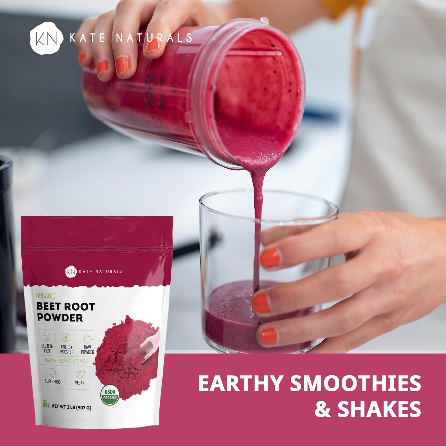 Spoonful of Kate Naturals Organic Beet Root Powder