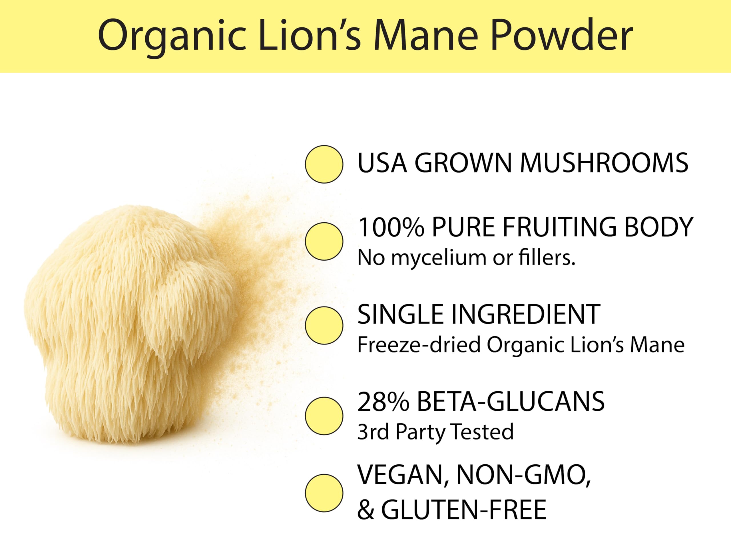 Spoonful of KOYAH Organic Lion's Mane Powder