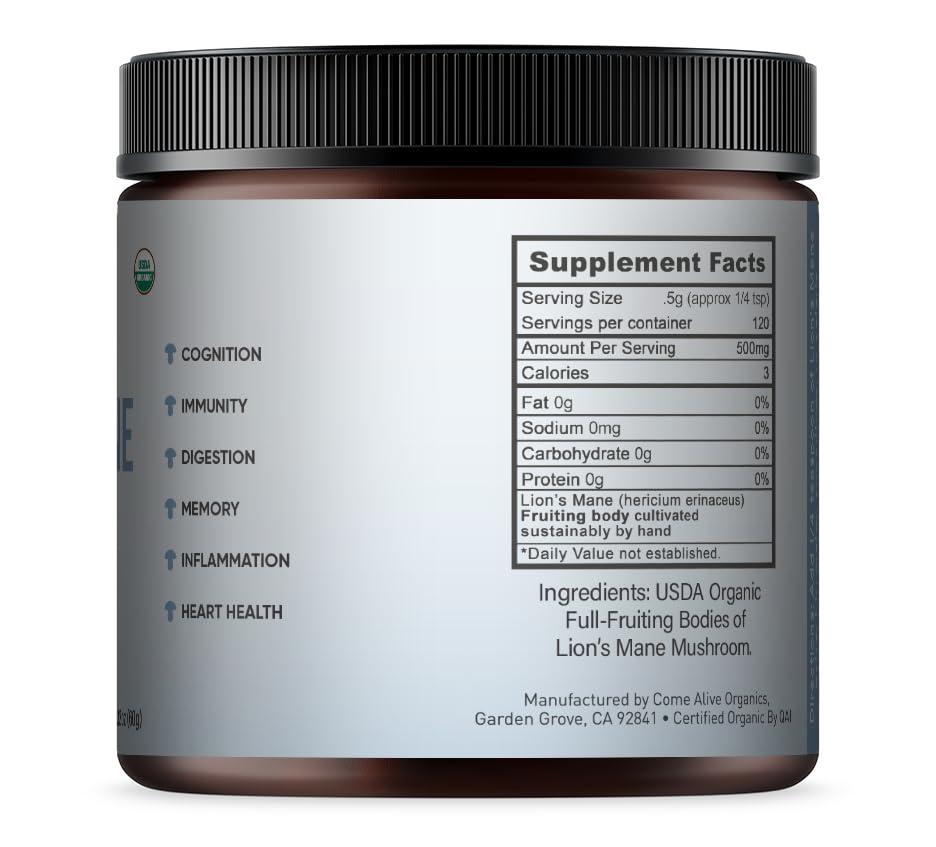 Spoonful of LRLA SUPERFOODS Lion’s Mane Mushroom Powder