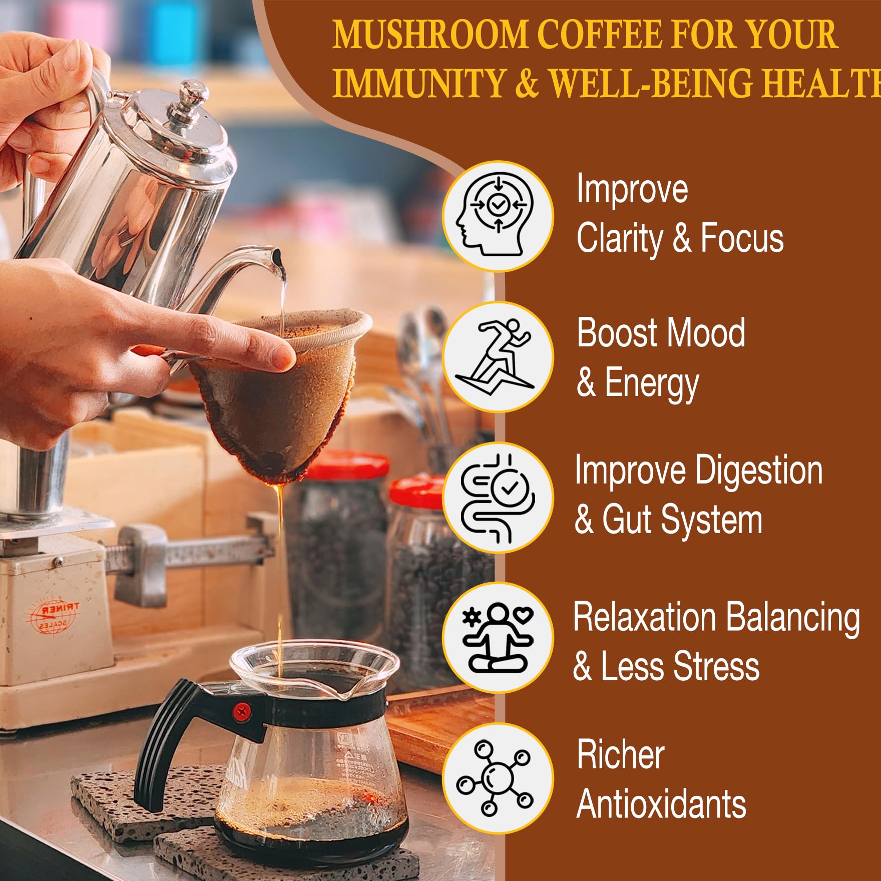 Spoonful of OLOBIO 11 Mushroom Coffee Blend powder