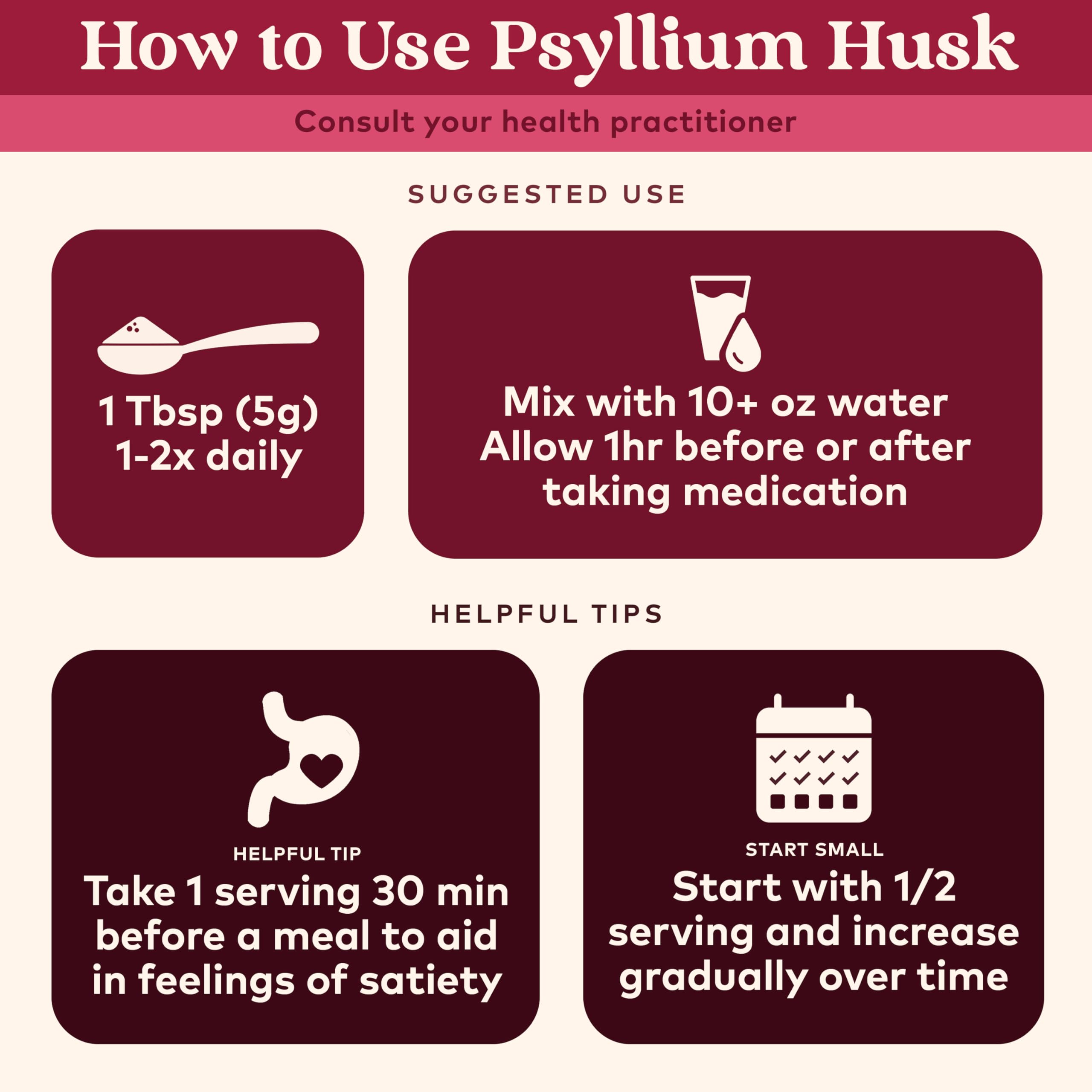 Spoonful of ORGANIC INDIA Psyllium Whole Husk on a wooden table