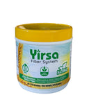 Spoonful of Yirsa Fiber System powder on a table