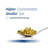 Spoonful Omega 3 Mini Fish Oil softgel capsules with measuring spoon
