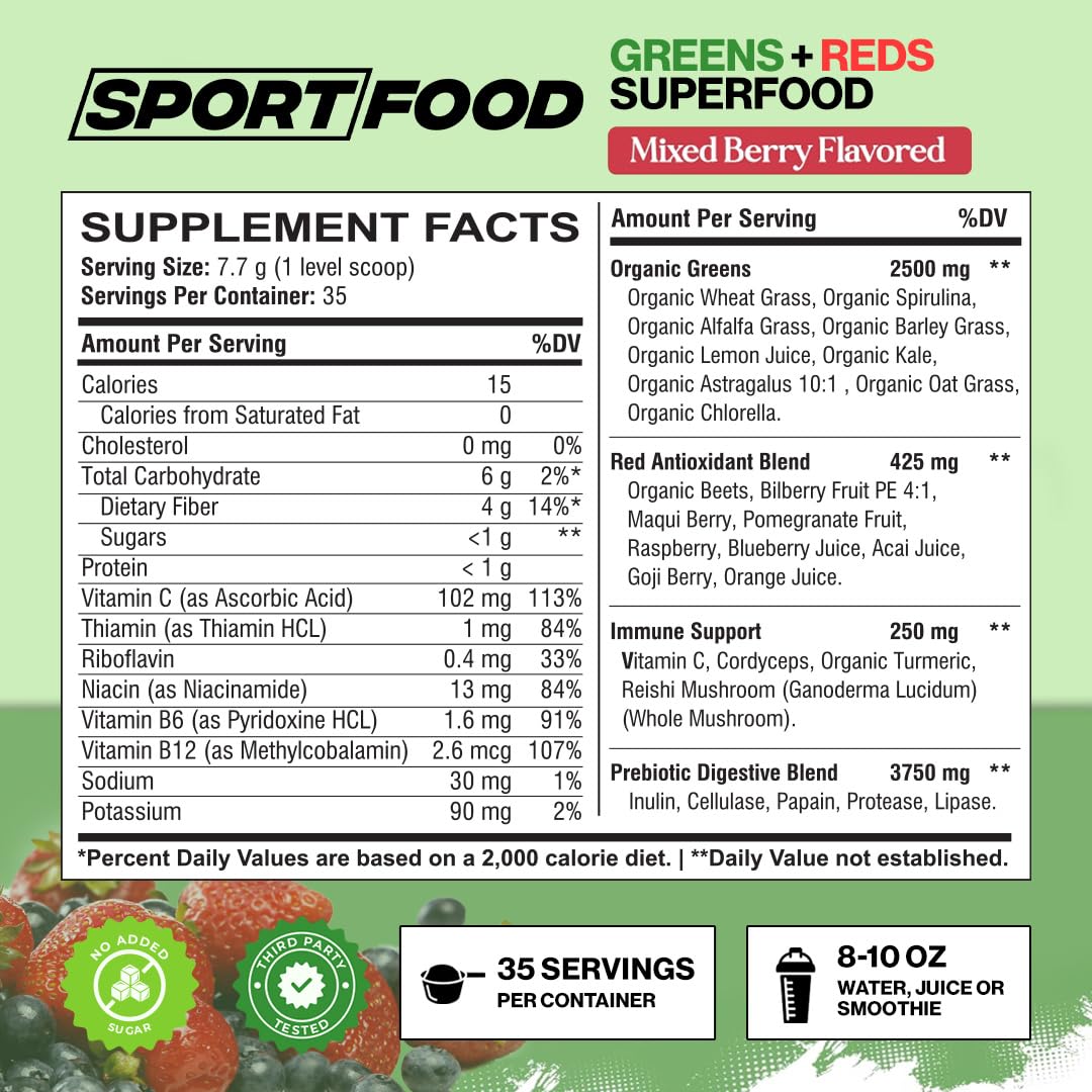 Sport Food Spirulina Superfood Powder packaging