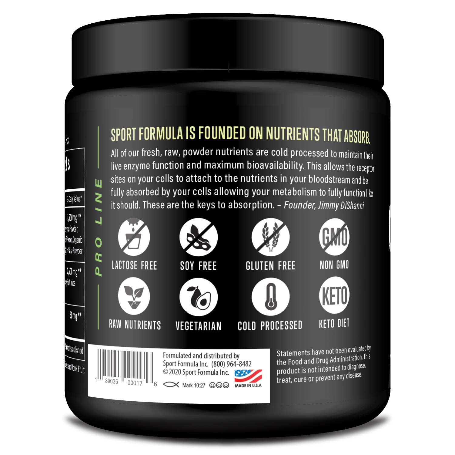 Sport Formula 99 Blended Vitamin & Mineral Supplement side view