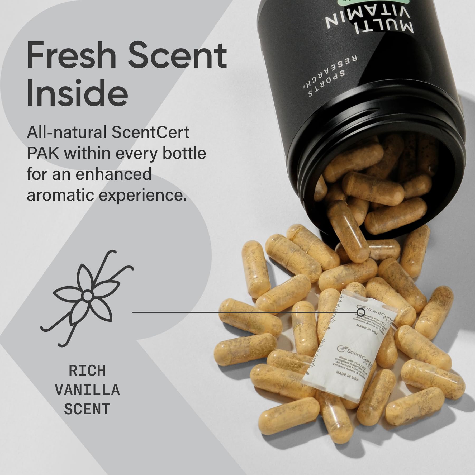 Sports Research Advanced Multivitamin bottle with measuring spoon