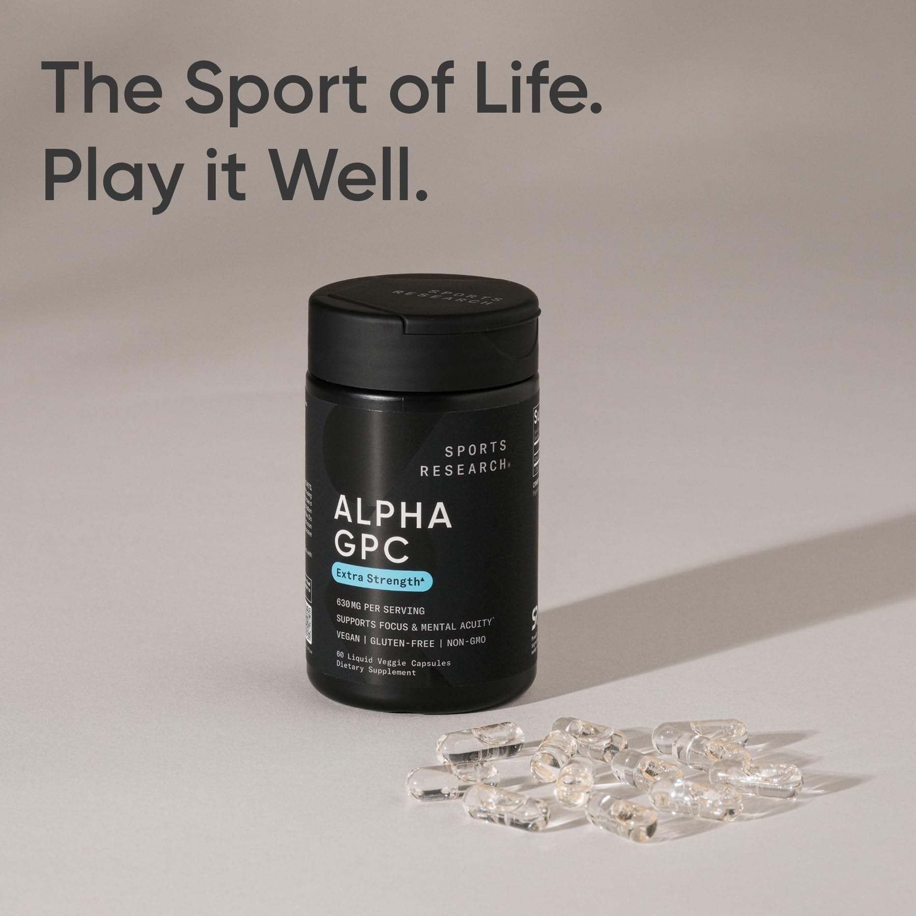 Sports Research Alpha GPC Choline Supplement 630mg lifestyle scene