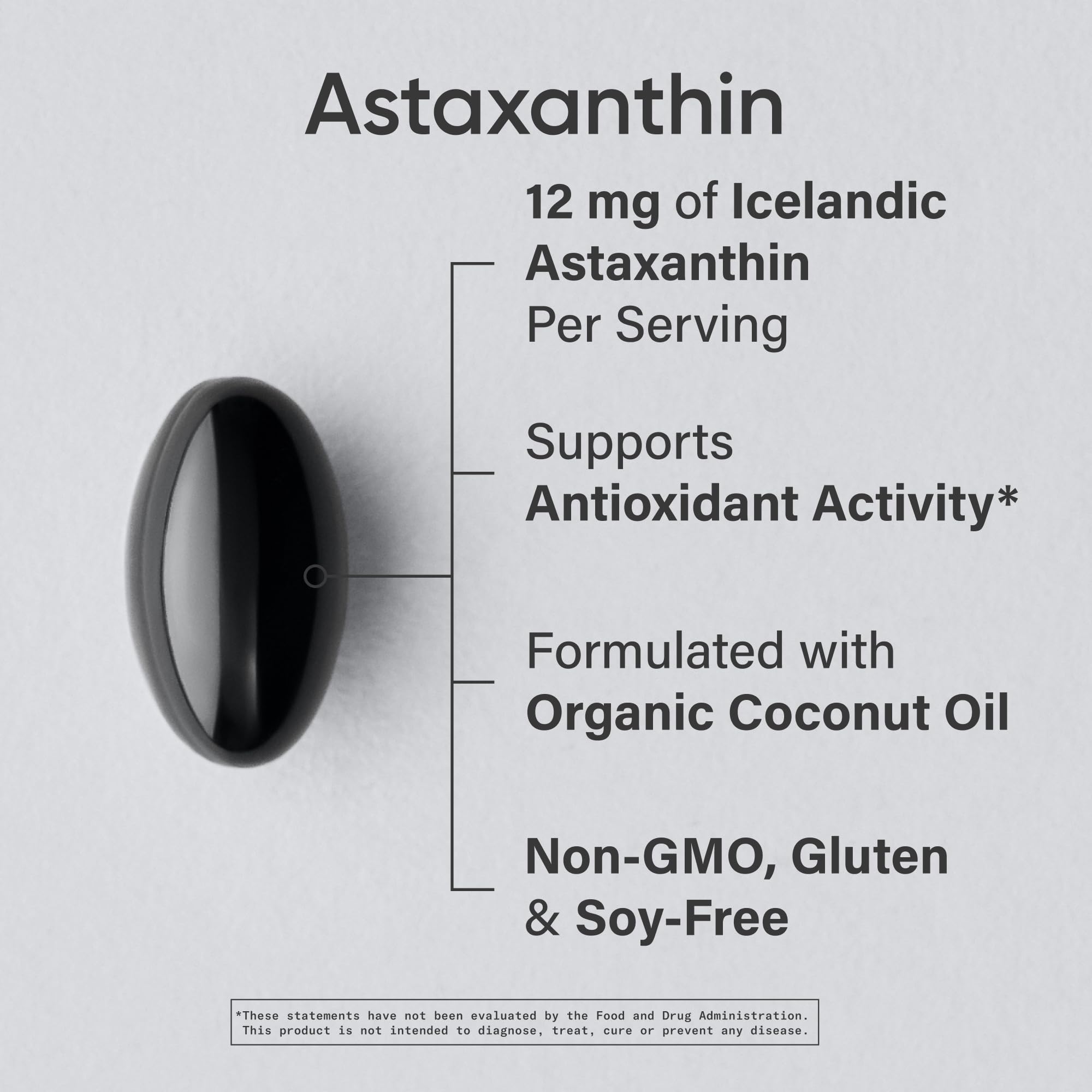 Sports Research Astaxanthin Softgels 12mg side view